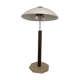 Lampe de bureau en teck et travertin
