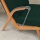 Paire de fauteuils ULUV bois et tissu vert bouclette