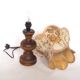 Turned wooden lamp base