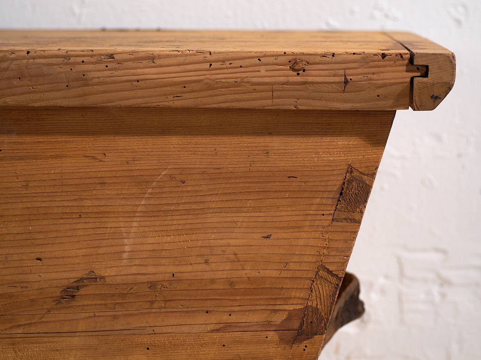 Antique natural brown storage chest (c.1920) #76