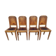 Série de 4 chaises art déco cuir 1925