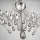 Christofle Marly cutlery set 49 pieces, knives, silver-plated metal, excellent condition.