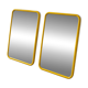Pair of vintage yellow mirrors — 70s/80s