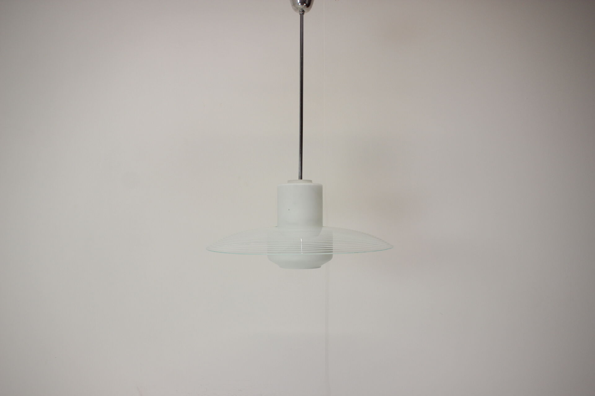 Mid-Century Glass Chandelier, 1970s