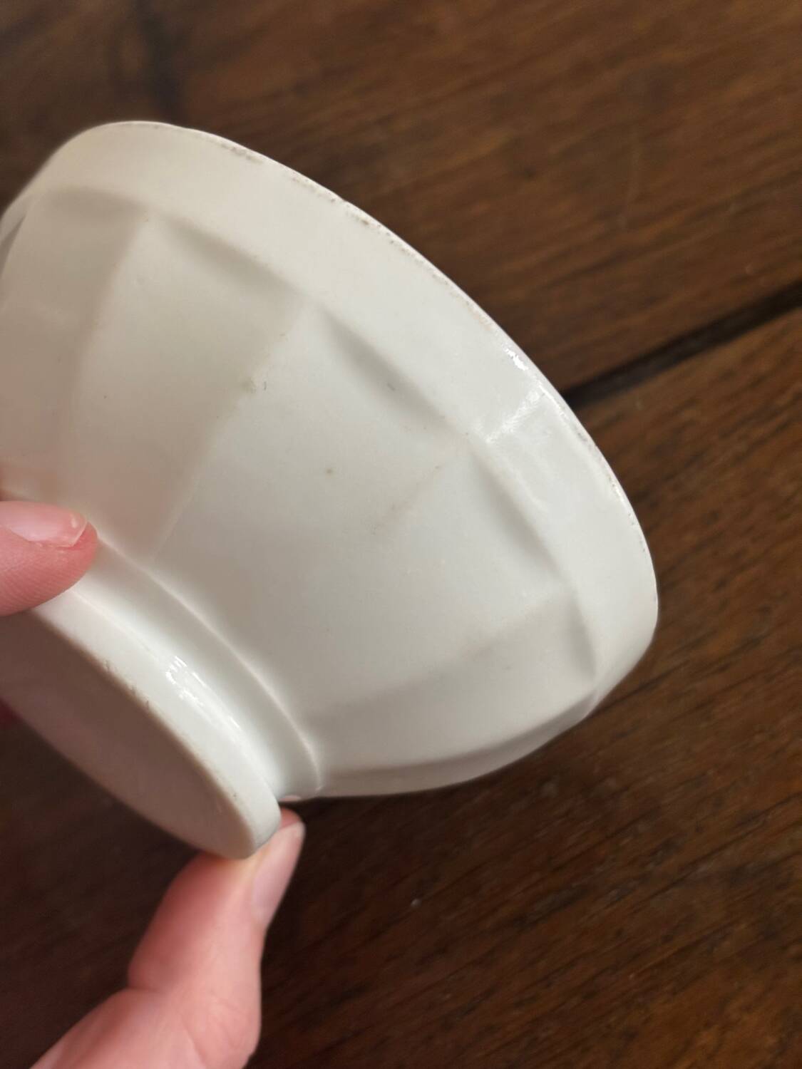 Vintage small antique bowl with floral decoration.