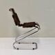 Vintage Italian chair in cowhide and chrome, 1970s