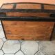 OLD TRUNK EARLY TWENTIETH IN PITCHPIN DOMED SHAPE LARGE MODEL