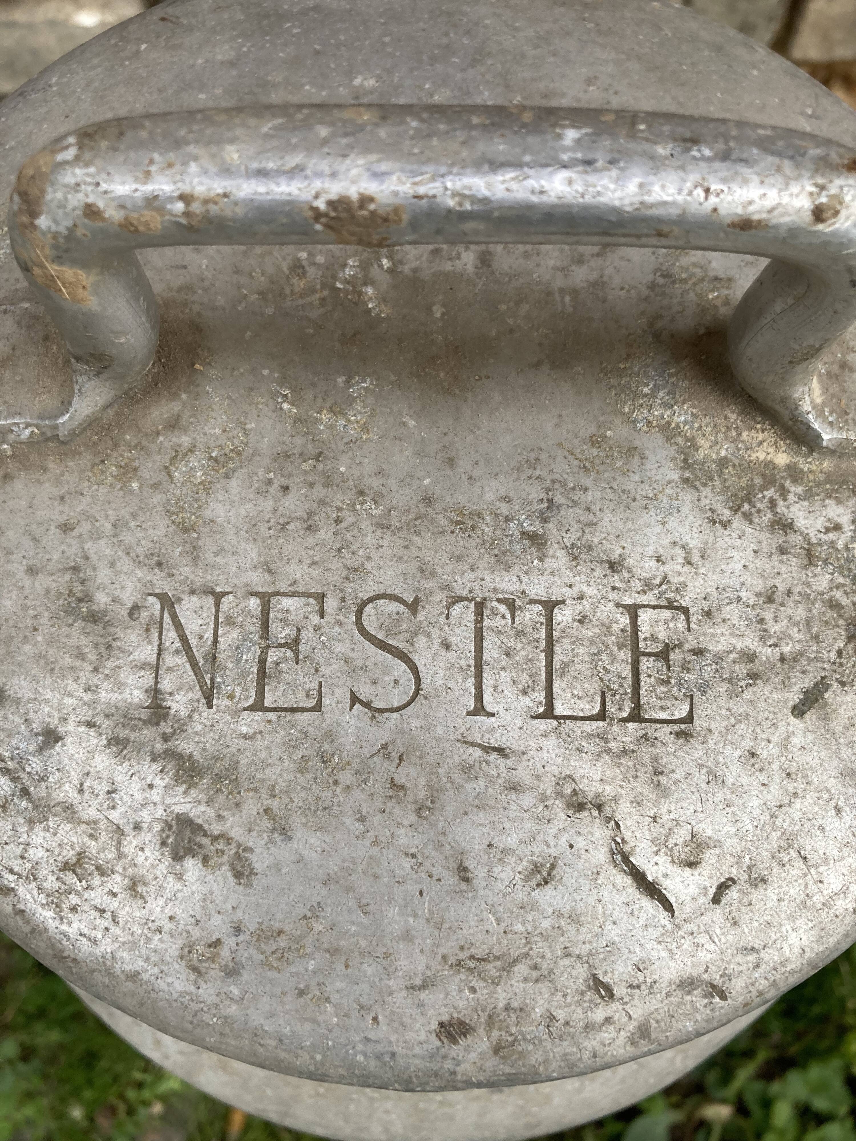 Farm milk jar aluminum canister