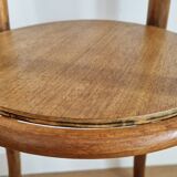 1940s curved wood side table