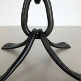 Extra Large Modernist Vintage Sculptural Brutalist Metal Candleholder, Austria