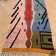 Handwoven, colorful pure wool rug, size 250 x 250 cm