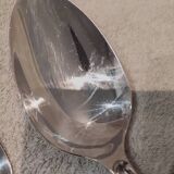 Silver-plated metal stew spoon and fork, Ercuis silversmith, Louis XV, 29