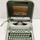 Hermes 3000 green blue typewriter