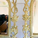 Paire de miroirs en bronze de style rocaille fin xixe
