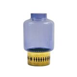 Mid-Century Scandinavian Glass & Brass Candle Holder from Jakobsson, 1950s