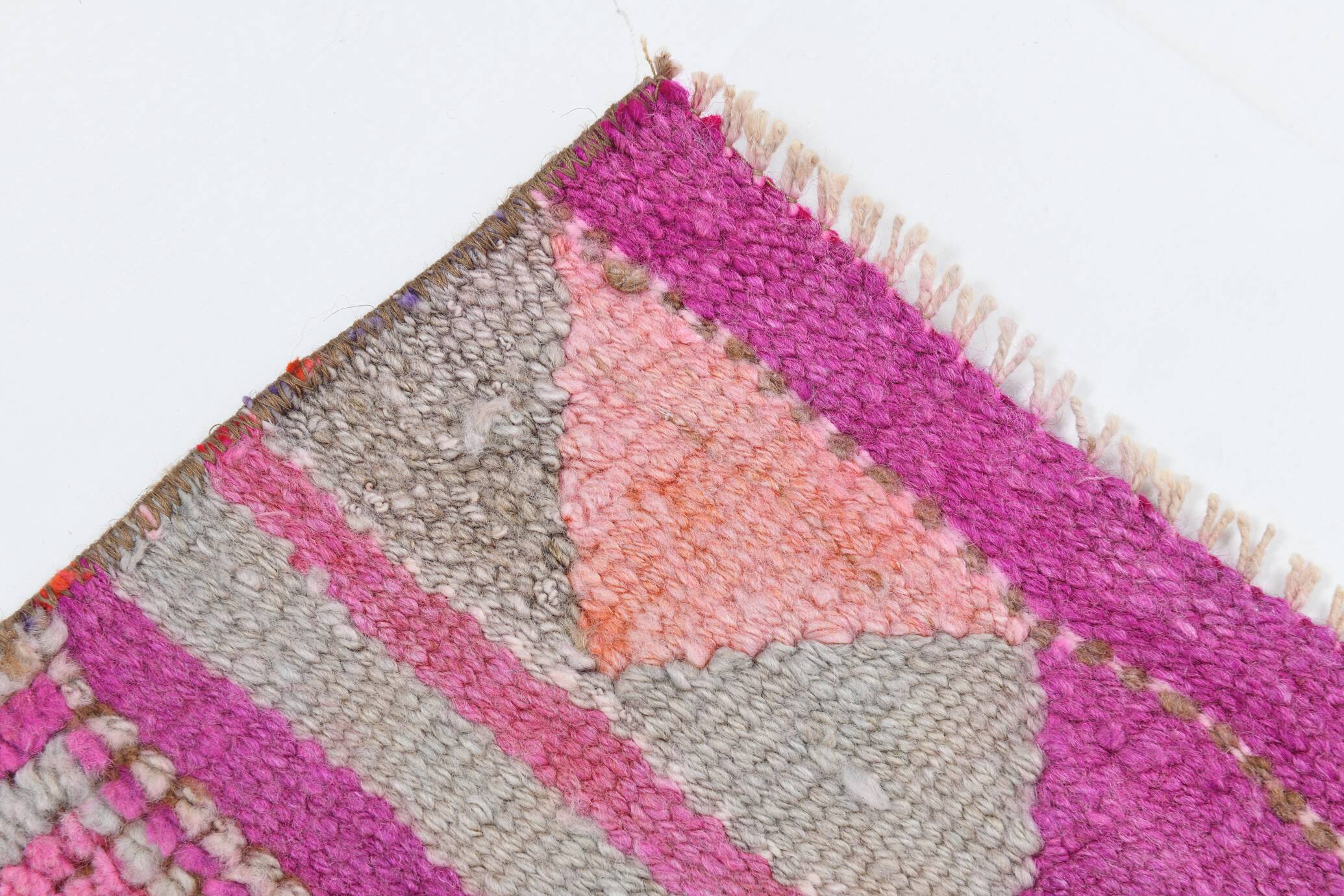 Pink Brown Turkish Runner Rug 86x300Cm SKU 18158