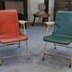 Folding chairs by Russel Wright for Samsonite Chairs 1960s