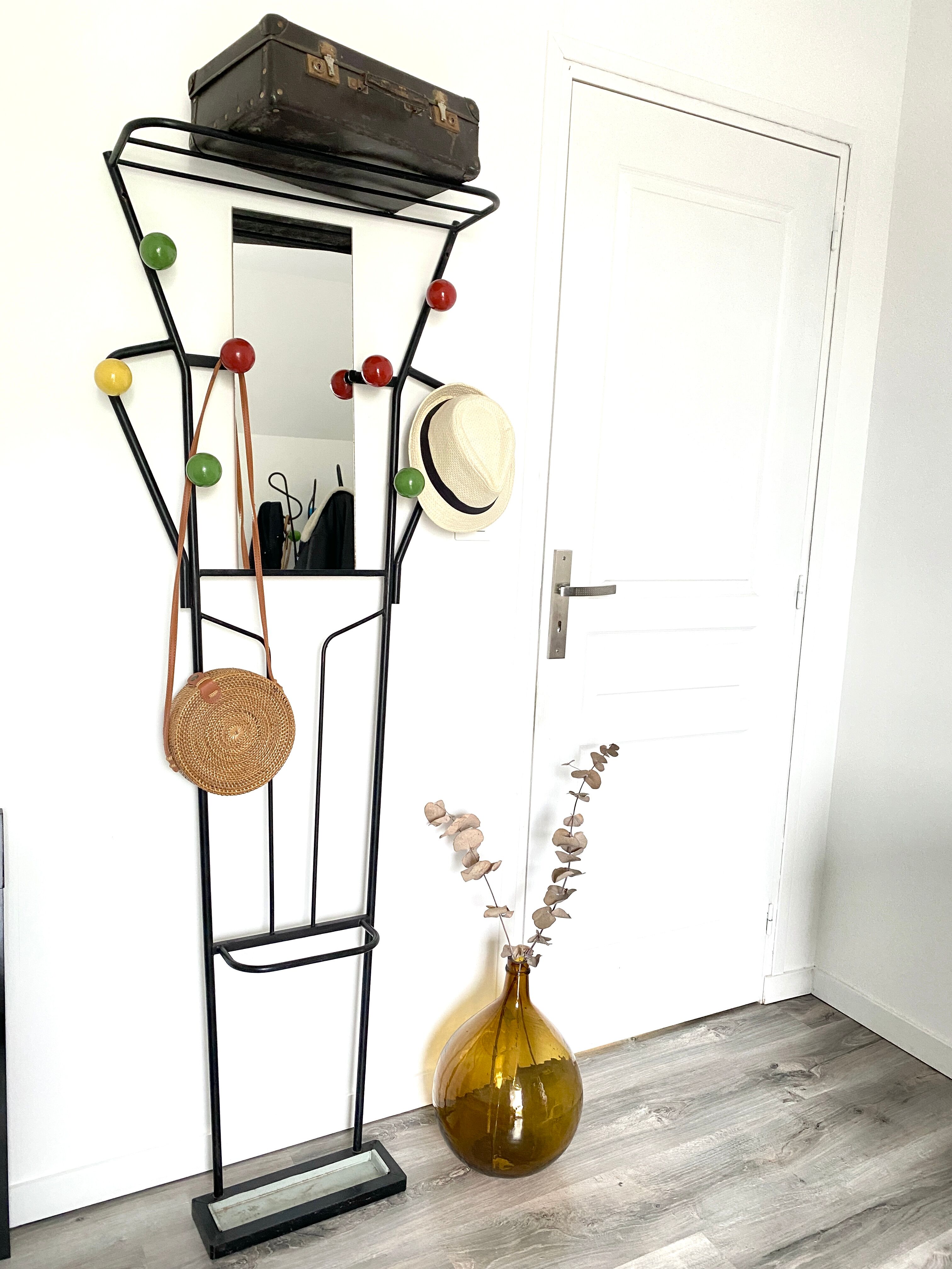 Porte manteau vestiaire mural vintage