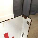 Double-sided enamelled plate sign flag Total Gas