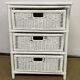 Vintage rattan storage unit, 3 drawers