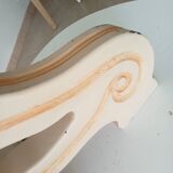 Vintage solid oak wall-mounted console shelf