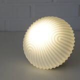 Plafonnier semi-encastré vintage en verre blanc