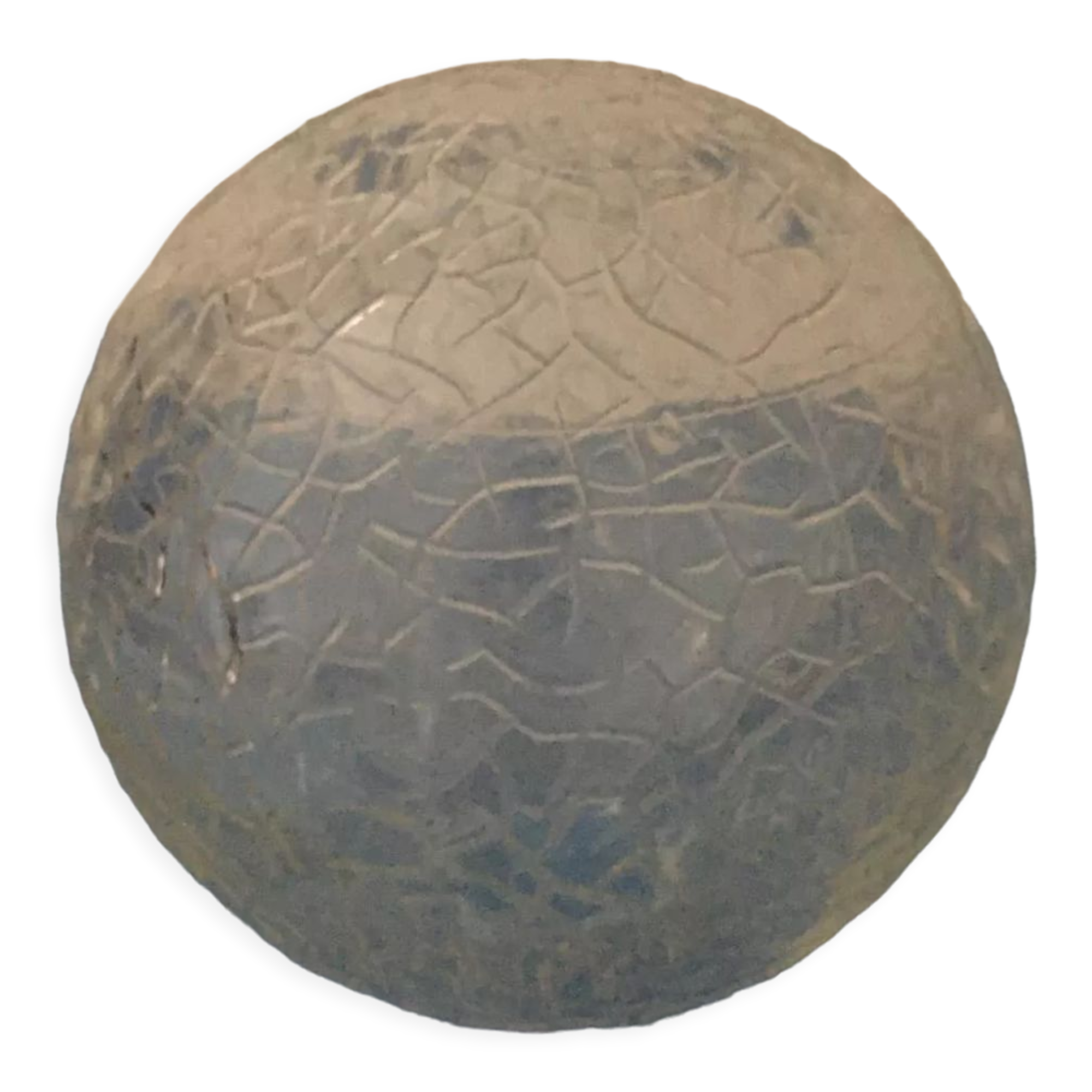 Round globe made of cracked glass