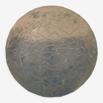 Round globe made of cracked glass
