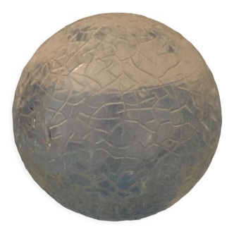 Round globe made of cracked glass