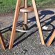 3 industrial stools in iron and wood