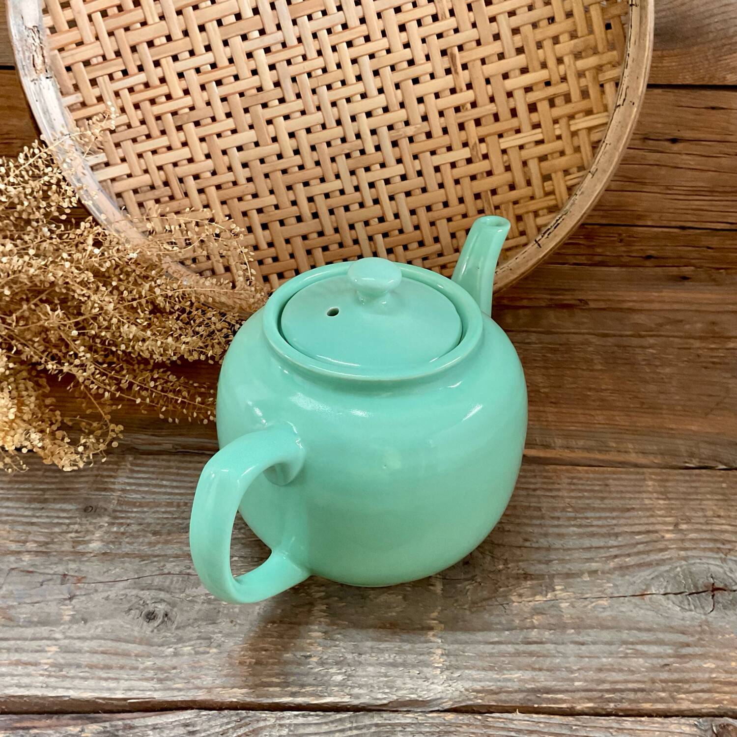 Vintage turquoise teapot