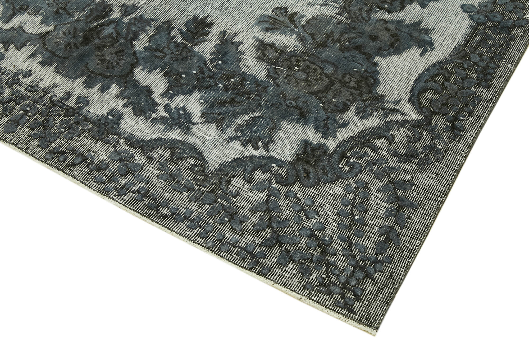 Tapis fait à la main turc contemporain des années 1970 181 cm x 288 cm tapis gris