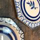 Glass underside and ceramic ramekin Gien France 60s