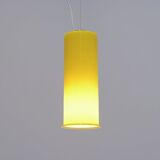 Hanging lamp of Bruno Gatta for Stilnovo in yellow Murano glass, 1950s