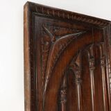 Pair large carved Portuguese oak wall panels, ca. 1850
