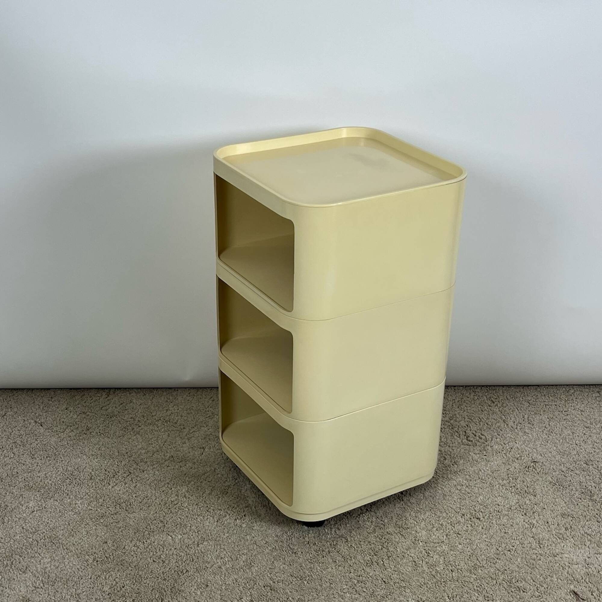 Square-based Cabinet with wheels Componibili Anna Castelli Kartell, 1960s