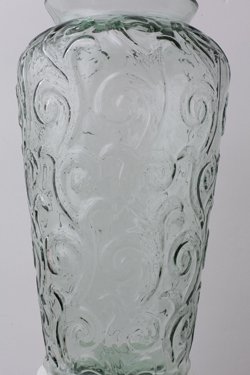 Vase carved glass 51 cm