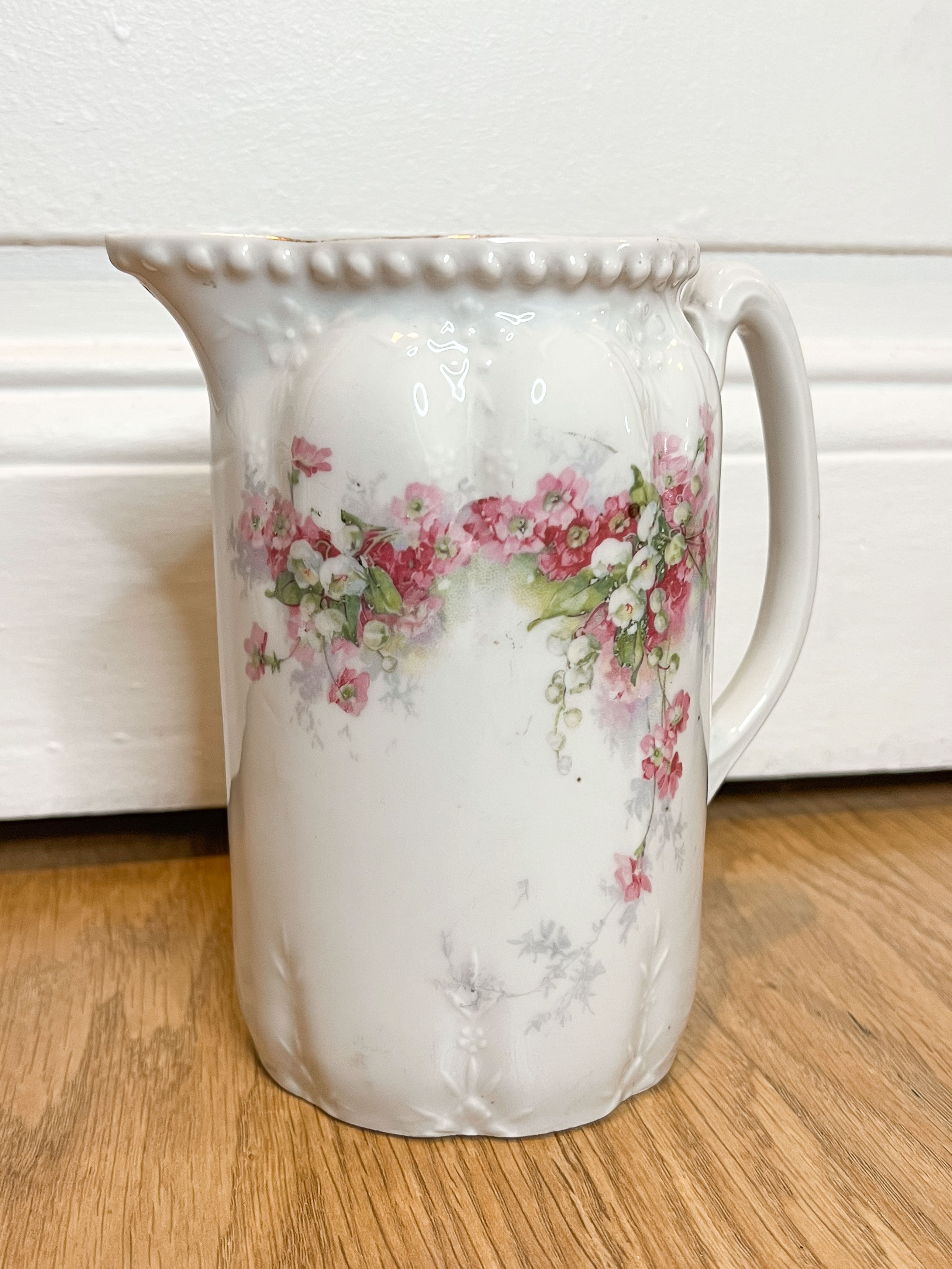 Painted ceramic water decanter