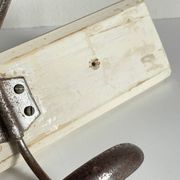 ANTIQUE SCHOOL COAT RACK White Wood