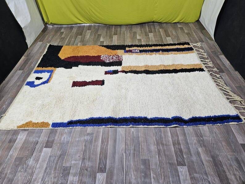 Tapis en laine pure fait main artisanale taille 200 x 300 cm