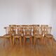 Lot de 10 chaises bistrot baumann