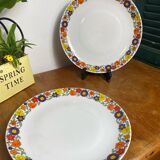 Two large round Bavaria porcelain dishes