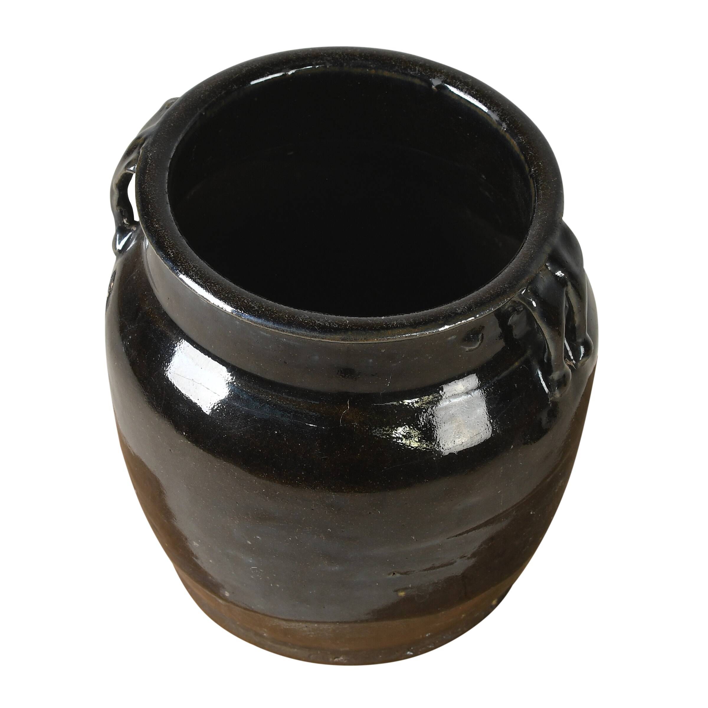 Hú - Black enamelled Chinese confit pot no. 3