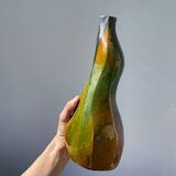 Vintage ceramic vase with drips