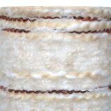 Sandstone lamp, wool lampshade, 60s