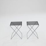 Set of 2 Folding Stools by De Marco & Rebolini for Robots, Italy, 1970s
