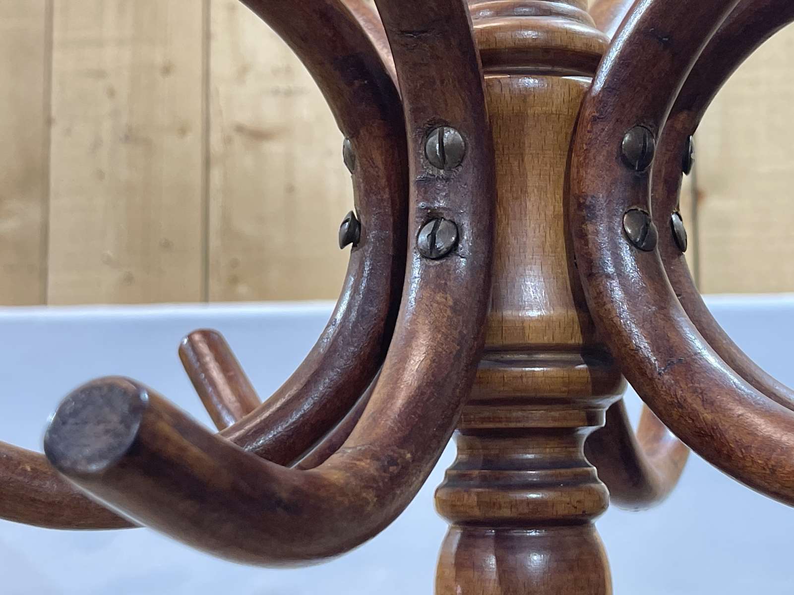 Coat rack early twentieth century in turned beech