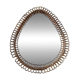 Grand miroir vintage en rotin et bambou