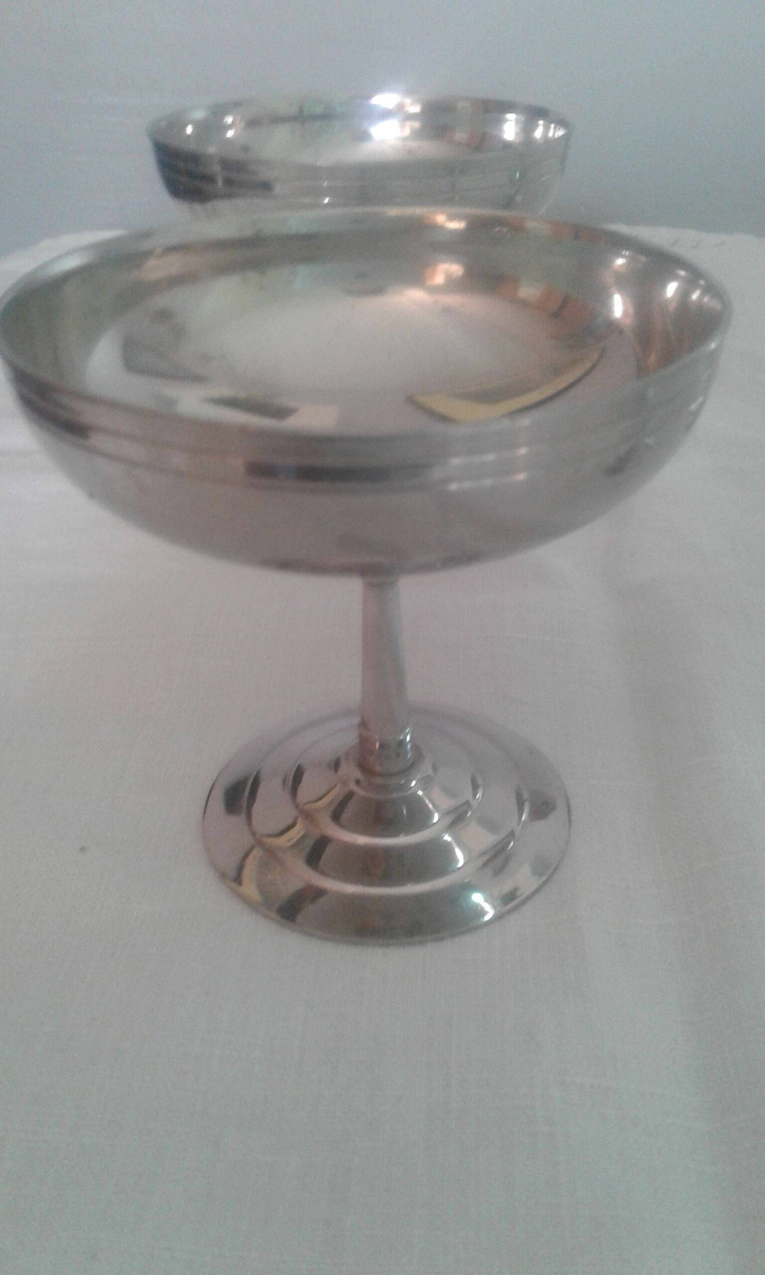 Set of 6 stainless steel ice cups fine feet