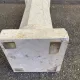 Natural stone pedestal column in beige marble, neoclassical style, 77cm.
